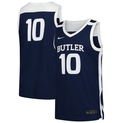 10 Navy Butler Bulldogs Replica Basketball Jersey - retro stitched basketball jersey for 10 Navy fans