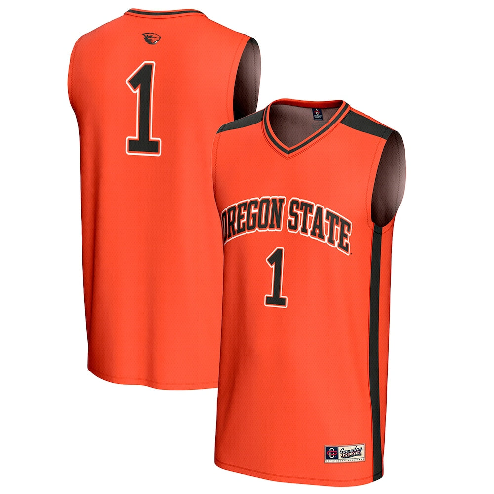 Gameday Greats 1 Orange Oregon State Beavers Lightweight Collegiate Basketball Fashion Jersey - retro stitched basketball jersey for Gameday Greats fans