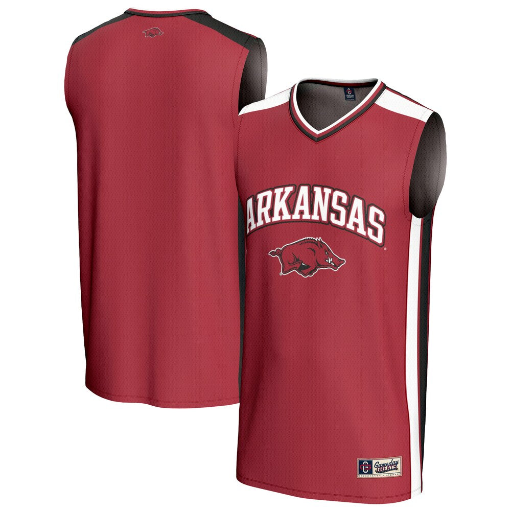 Gameday Greats Cardinal Arkansas Razorbacks Spirit Basketball Jersey - retro stitched basketball jersey for Gameday Greats fans