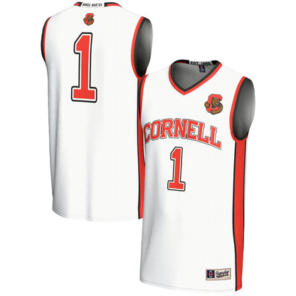 Gameday Greats 1 White Cornell Big Red Lightweight Basketball Jersey - retro stitched basketball jersey for Gameday Greats fans