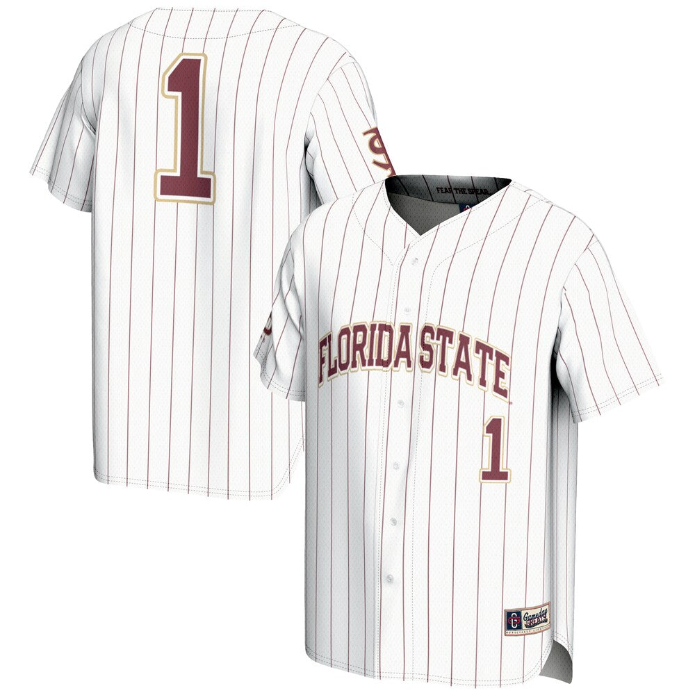 Gameday Greats 1 White Florida State Seminoles Lightweight Baseball Jersey - retro stitched baseball jersey for Gameday Greats fans