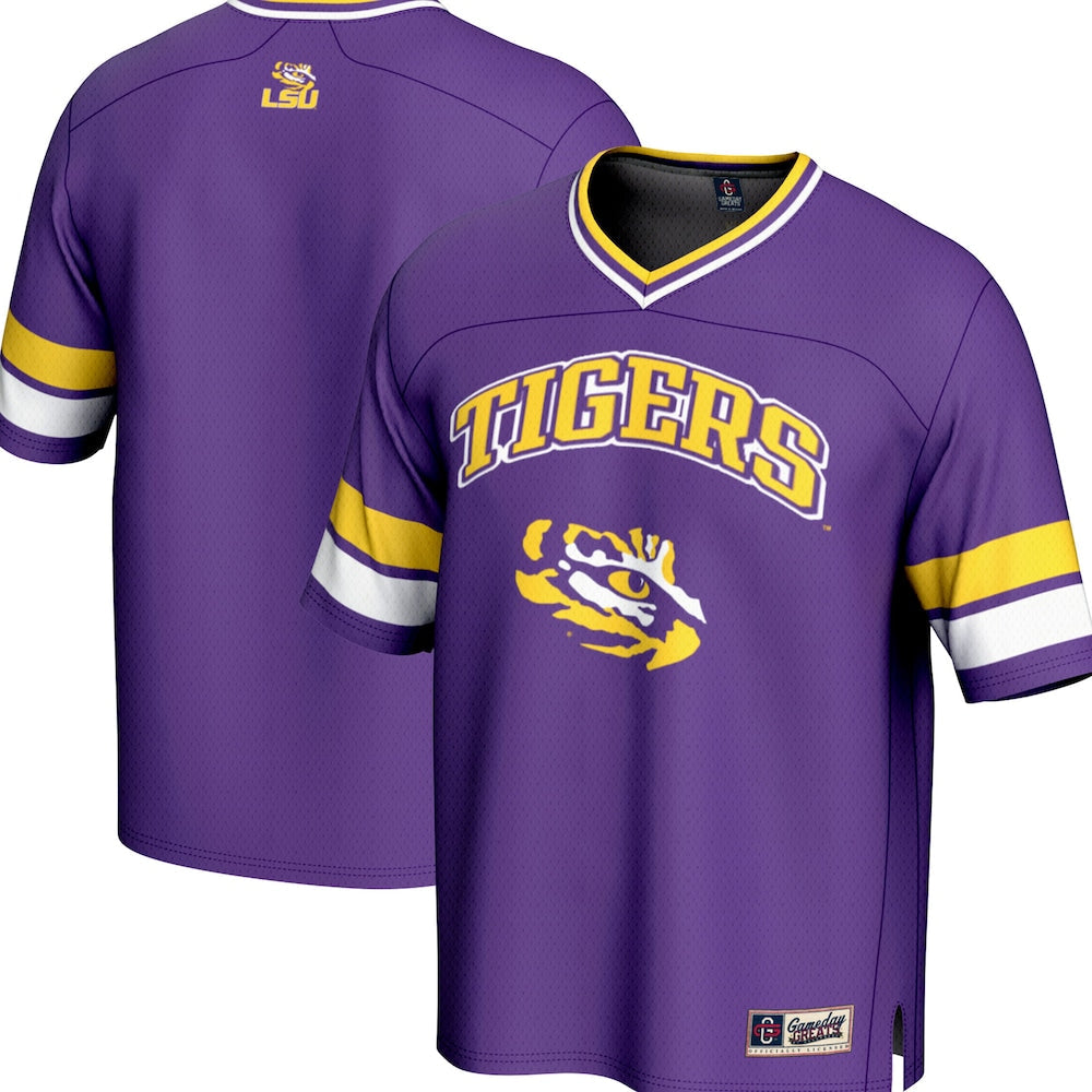 Gameday Greats Purple Lsu Tigers Spirit Football Jersey - retro stitched football jersey for Gameday Greats fans