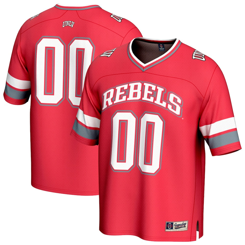 Gameday Greats 00 Scarlet Unlv Rebels Lightweight Collegiate Football Fashion Jersey - retro stitched football jersey for Gameday Greats fans
