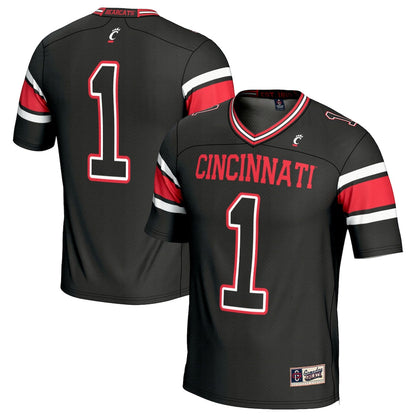 Gameday Greats 1 Black Cincinnati Bearcats Lightweight Football Fashion Jersey - retro stitched football jersey for Gameday Greats fans