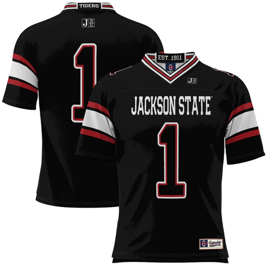 Gameday Greats 1 Black Jackson State Tigers Football Jersey - retro stitched football jersey for Gameday Greats fans