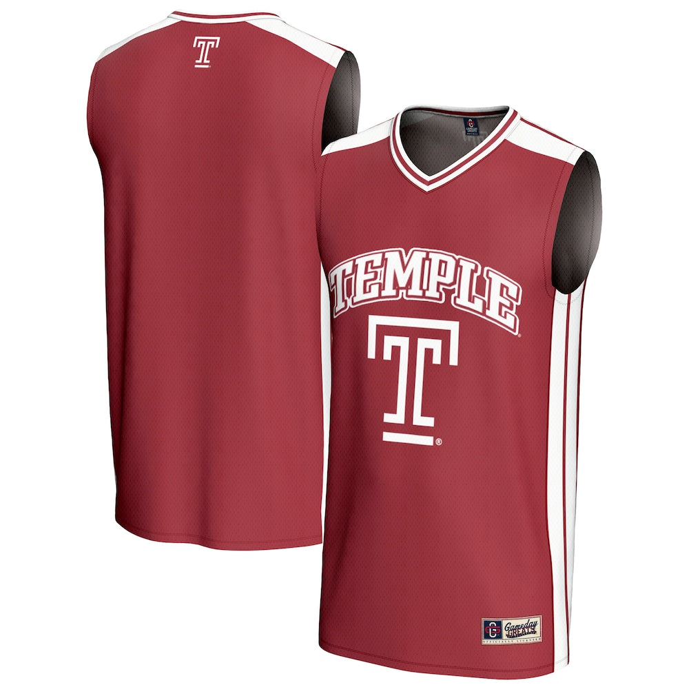 Gameday Greats Red Temple Owls Basketball Jersey - retro stitched basketball jersey for Gameday Greats fans