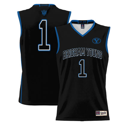 Male Gameday Greats 1 Black Byu Cougars Lightweight Basketball Jersey - retro stitched basketball jersey for Male Gameday fans
