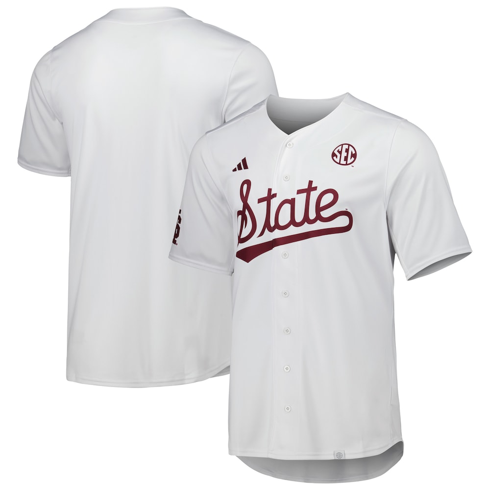 White Mississippi State Bulldogs Team Baseball Jersey - retro stitched baseball jersey for White Mississippi fans