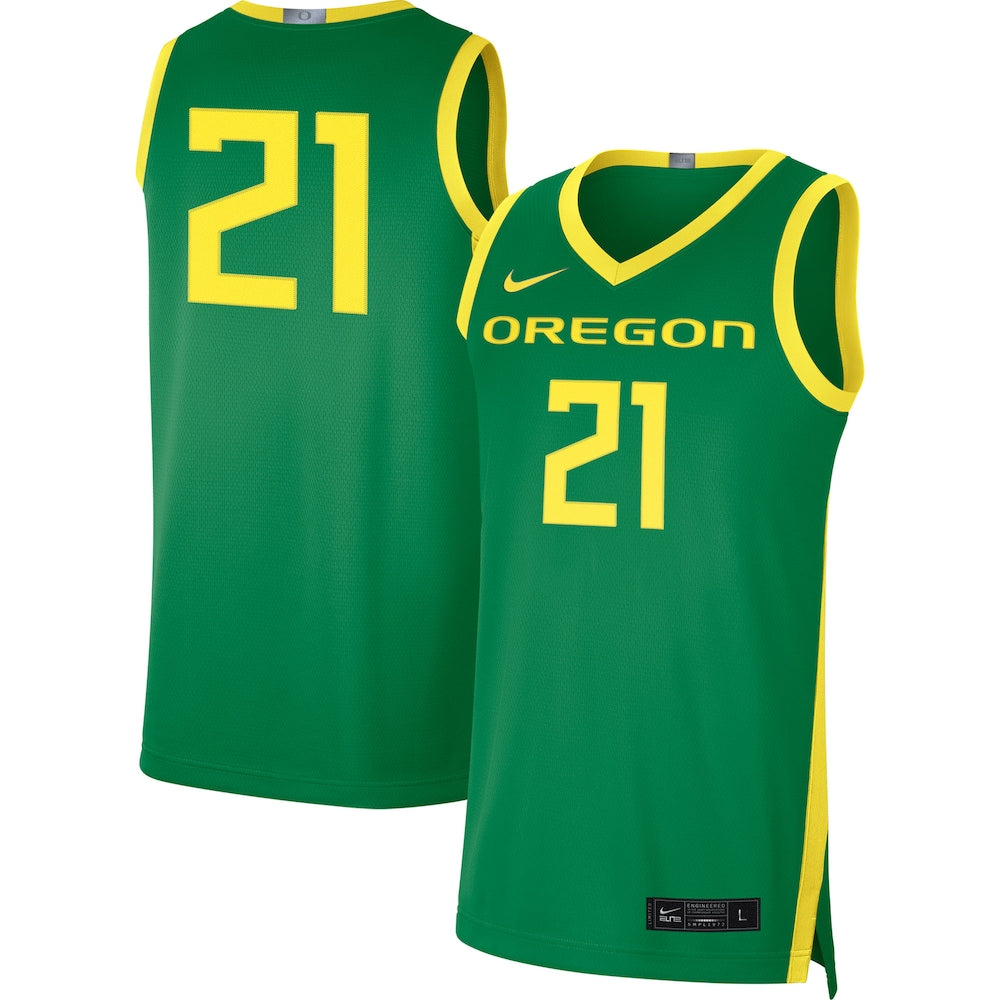 21 Green Oregon Ducks Limited Basketball Jersey - retro stitched basketball jersey for 21 Green fans