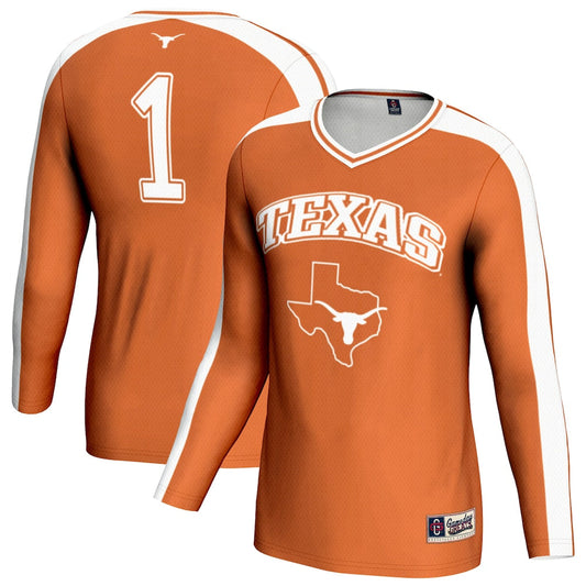 Gameday Greats Burnt Orange Texas Longhorns 1 Lightweight Volleyball Fashion Jersey - retro stitched jersey jersey for Gameday Greats fans