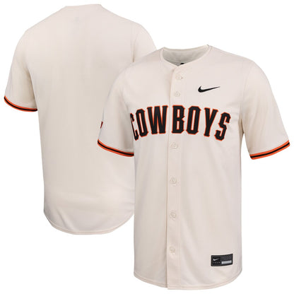 Natural Oklahoma State Cowboys Limited Baseball Jersey - retro stitched baseball jersey for Natural Oklahoma fans