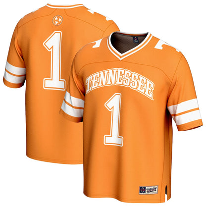 Gameday Greats 1 Tennessee Orange Tennessee Volunteers Lightweight Collegiate Football Fashion Jersey - retro stitched football jersey for Gameday Greats fans