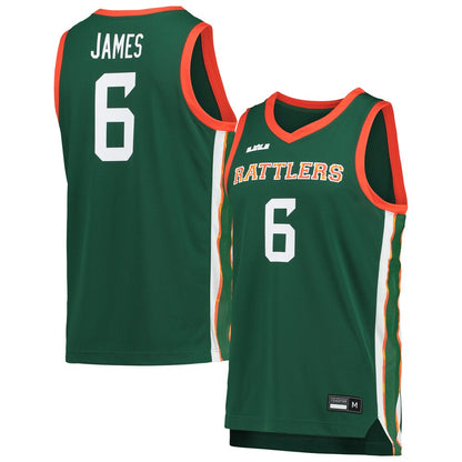 X Lebron James Green Florida Am Rattlers Replica Basketball Jersey - retro stitched basketball jersey for X Lebron fans