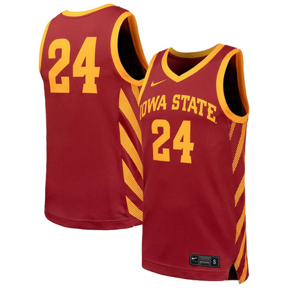 Cardinal Iowa State Cyclones Replica Basketball Jersey - retro stitched basketball jersey for Cardinal Iowa fans