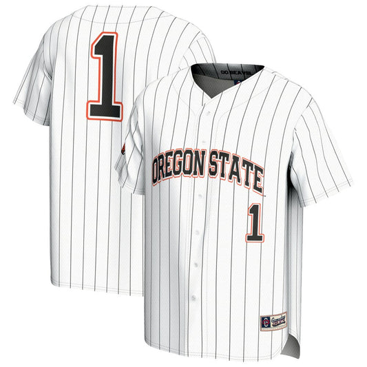 Gameday Greats 1 White Oregon State Beavers Lightweight Baseball Fashion Jersey - retro stitched baseball jersey for Gameday Greats fans