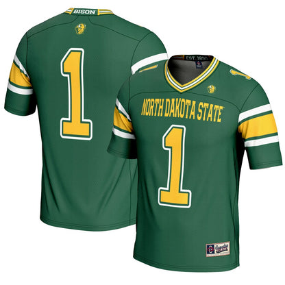 Gameday Greats 1 Green Ndsu Bison Endzone Football Jersey - retro stitched football jersey for Gameday Greats fans