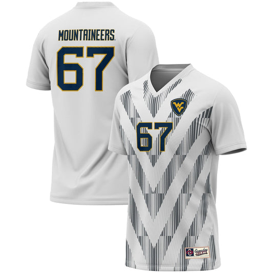 Gameday Greats 1 White West Virginia Mountaineers Lightweight Soccer Fashion Jersey - retro stitched jersey jersey for Gameday Greats fans
