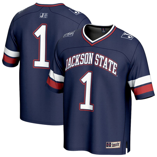 Gameday Greats 1 Royal Jackson State Tigers Collegiate Football Fashion Jersey - retro stitched football jersey for Gameday Greats fans