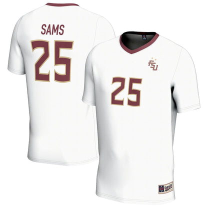 Unisexgameday Greats Emily Sams White Florida State Seminoles Soccer Fashion Jersey - retro stitched jersey jersey for Unisexgameday Greats fans