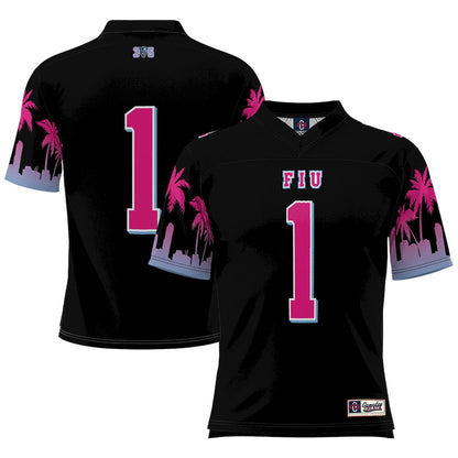 Gameday Greats 1 Black Fiu Panthers Miami Vice Football Jersey - retro stitched football jersey for Gameday Greats fans