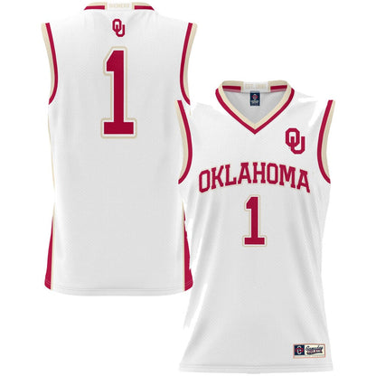 Gameday Greats 1 White Oklahoma Sooners Lightweight Basketball Jersey - retro stitched basketball jersey for Gameday Greats fans