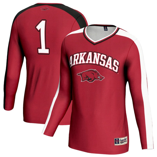 Gameday Greats Cardinal Arkansas Razorbacks Volleyball Lightweight Fashion Jersey - retro stitched jersey jersey for Gameday Greats fans