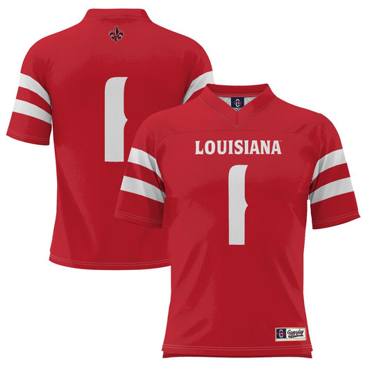 Gameday Greats 1 Red Louisiana Ragin Cajuns Football Jersey - retro stitched football jersey for Gameday Greats fans