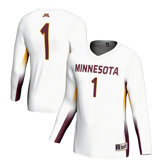 Gameday Greats 1 White Minnesota Golden Gophers Lightweight Volleyball Jersey - retro stitched jersey jersey for Gameday Greats fans