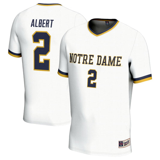 Gameday Greats Korbin Albert White Notre Dame Fighting Irish Soccer Lightweight Fashion Jersey - retro stitched jersey jersey for Gameday Greats fans