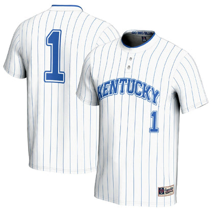 Gameday Greats 1 White Kentucky Wildcats Lightweight Softball Fashion Jersey - retro stitched jersey jersey for Gameday Greats fans