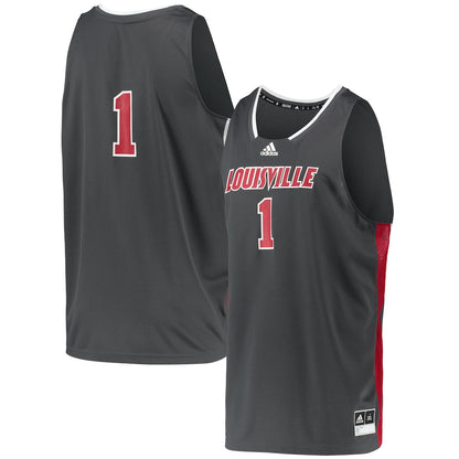 1 Gray Louisville Cardinals Reverse Retro Jersey - retro stitched jersey jersey for 1 Gray fans