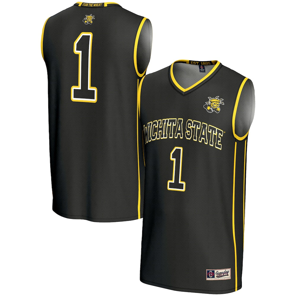 Gameday Greats Black Wichita State Shockers 1 Basketball Jersey - retro stitched basketball jersey for Gameday Greats fans