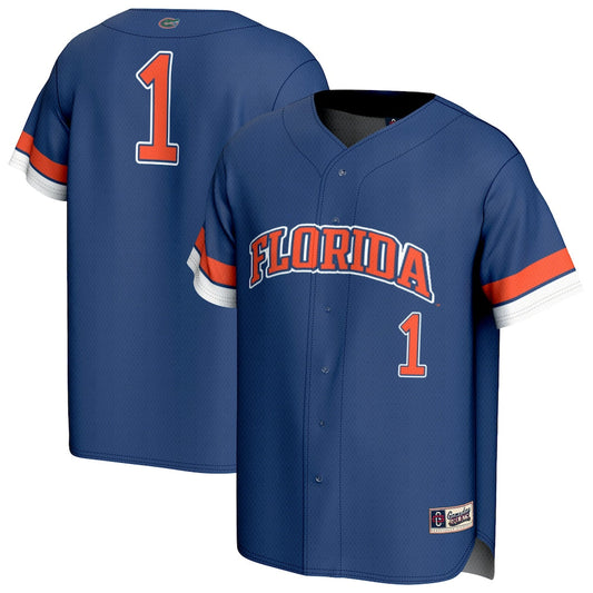 Gameday Greats 1 Royal Florida Gators Lightweight Collegiate Baseball Fashion Jersey - retro stitched baseball jersey for Gameday Greats fans