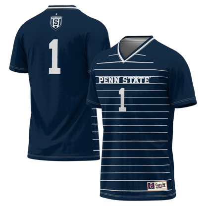 Gameday Greats 1 Navy Penn State Nittany Lions Soccer Lightweight Fashion Jersey - retro stitched jersey jersey for Gameday Greats fans