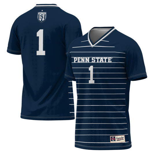 Gameday Greats 1 Navy Penn State Nittany Lions Soccer Lightweight Fashion Jersey - retro stitched jersey jersey for Gameday Greats fans