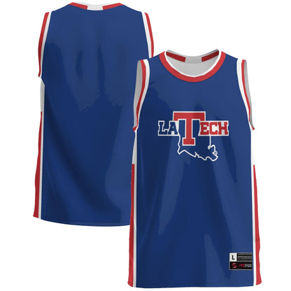 Gameday Greats Blue Louisiana Tech Bulldogs Lightweight Basketball Jersey - retro stitched basketball jersey for Gameday Greats fans
