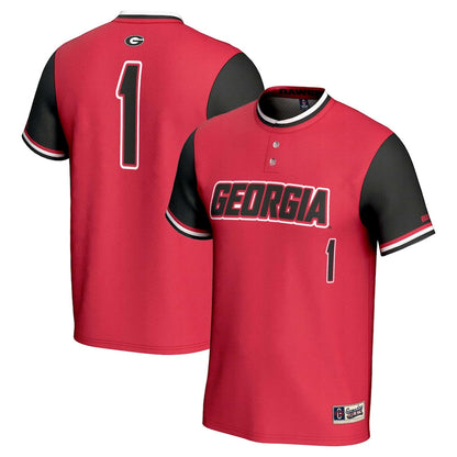Gameday Greats 1 Red Georgia Bulldogs Lightweight Softball Jersey - retro stitched jersey jersey for Gameday Greats fans