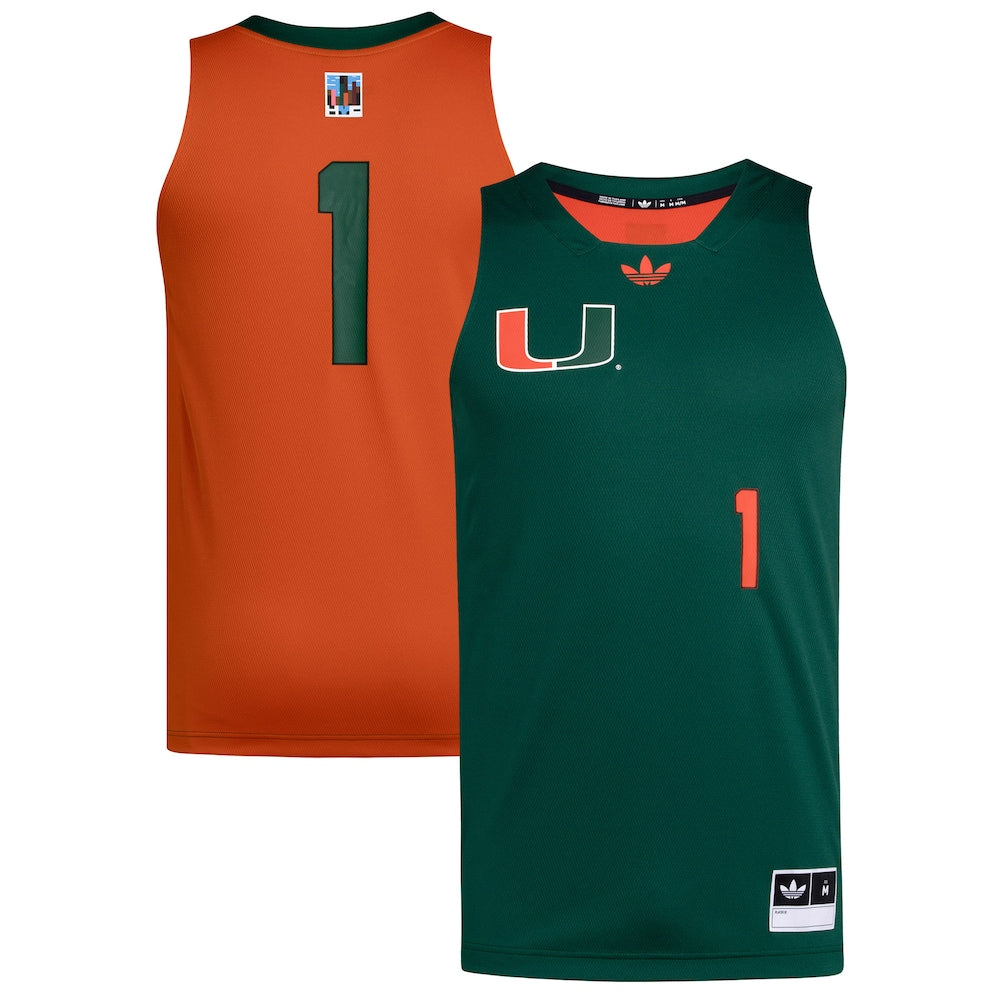 1 Greenorange Miami Hurricanes Black History Month Basketball Jersey - retro stitched basketball jersey for 1 Greenorange fans