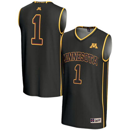 Gameday Greats 1 Black Minnesota Golden Gophers Lightweight Basketball Jersey - retro stitched basketball jersey for Gameday Greats fans