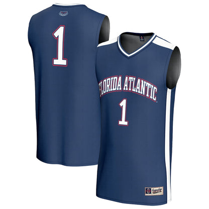 Gameday Greats 1 Navy Florida Atlantic Owls Lightweight Basketball Jersey - retro stitched basketball jersey for Gameday Greats fans