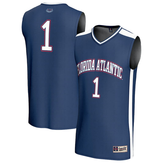 Gameday Greats 1 Navy Florida Atlantic Owls Lightweight Basketball Jersey - retro stitched basketball jersey for Gameday Greats fans