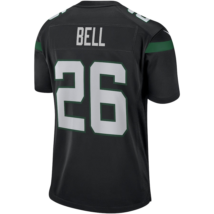 New York Jets Leveon Bell Stealth 9 NFL jersey front view