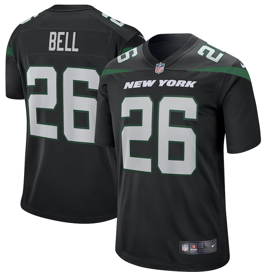 New York Jets Leveon Bell Stealth 9 NFL jersey front view