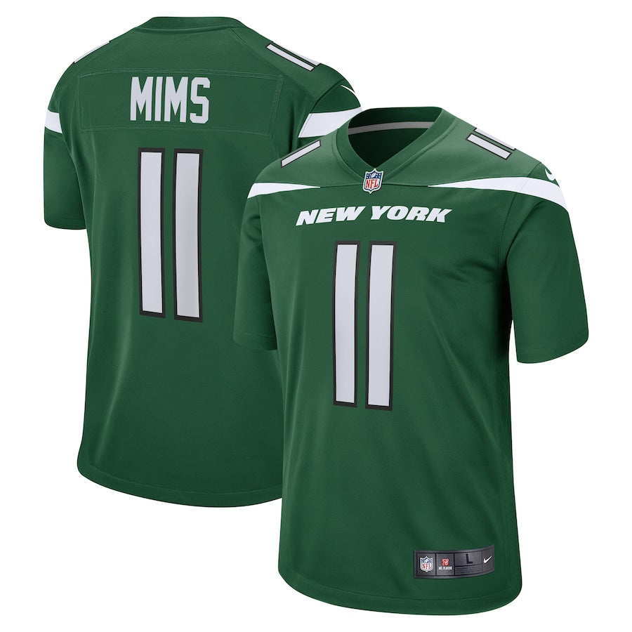 New York Jets Denzel Mims Gotham NFL jersey front view