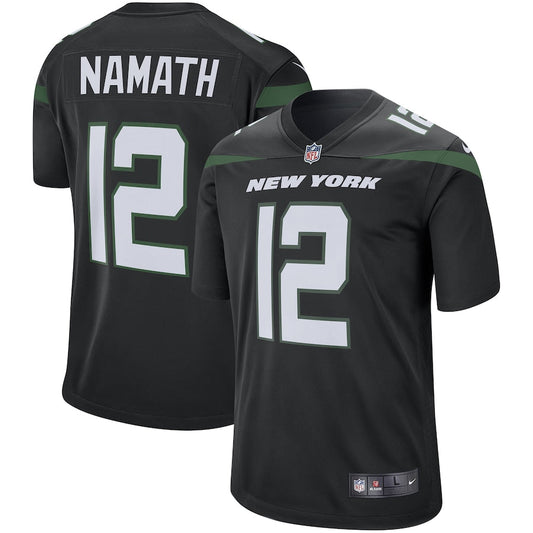 New York Jets Joe Namath Stealth 6 NFL jersey front view