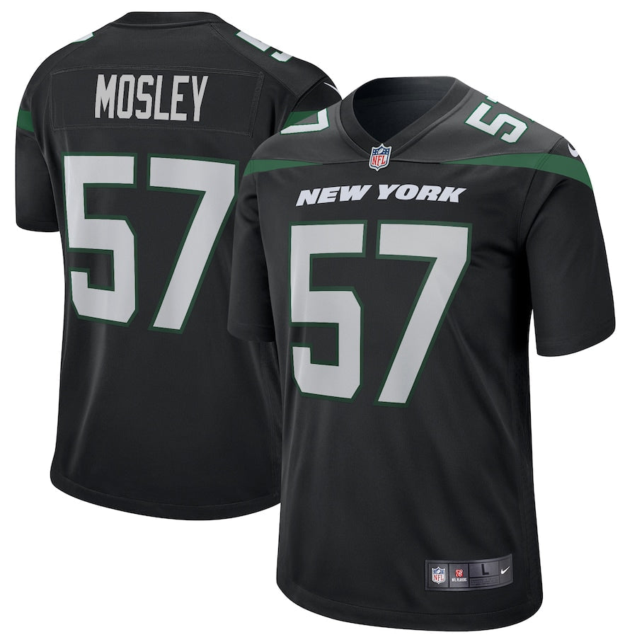 New York Jets Cj Mosley Stealth NFL jersey front view