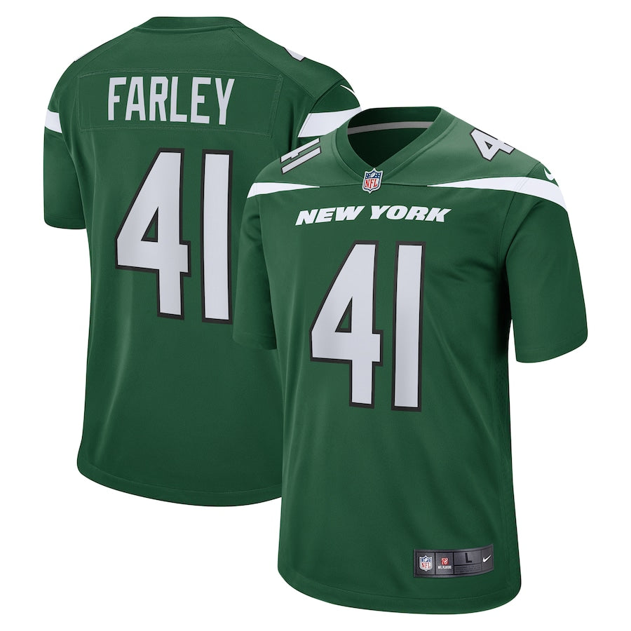New York Jets Matthias Farley Gotham NFL jersey front view