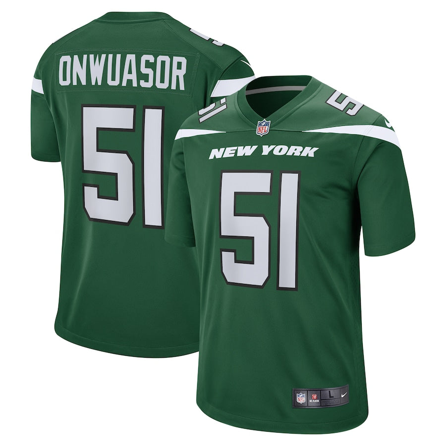 New York Jets Patrick Onwuasor Gotham NFL jersey front view