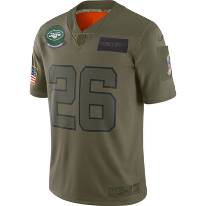 New York Jets Leveon Bell Salute To Service NFL jersey front view