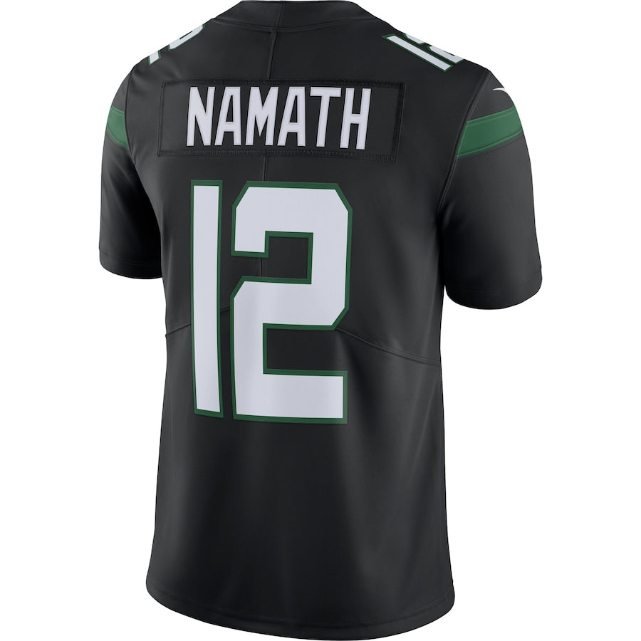 New York Jets Joe Namath Stealth NFL jersey front view